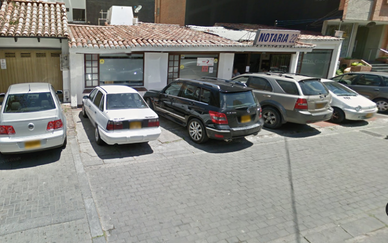 Fachada de la Notaría 22 de Bogotá