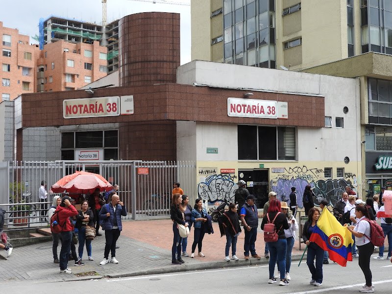Fachada de la Notaría 38 de Bogotá