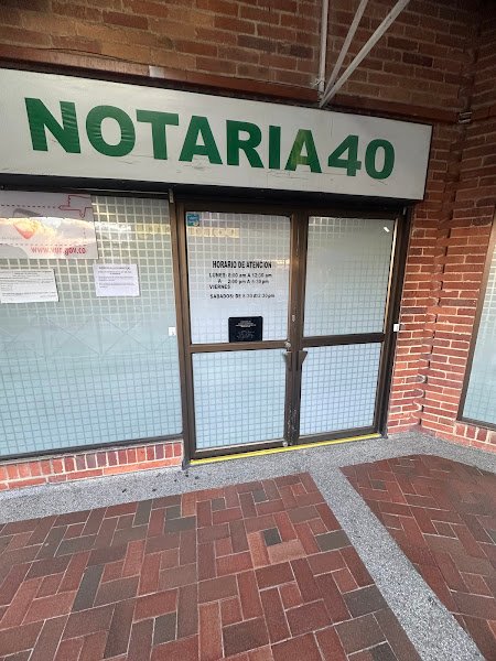 Fachada de la Notaría 40 de Bogotá