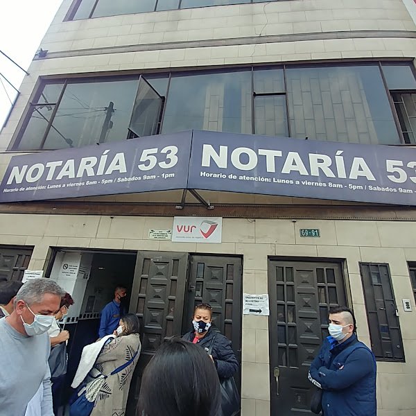 Fachada de la Notaría 53 de Bogotá