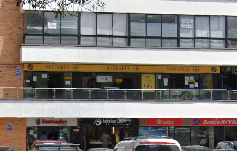 Fachada de la Notaría 66 de Bogotá