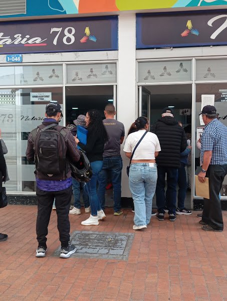 Fachada de la Notaría 78 de Bogotá
