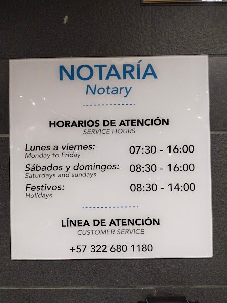 Fachada de la Notaría 80 de Bogotá