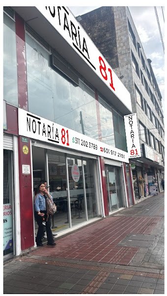 Fachada de la Notaría 81 de Bogotá